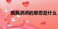 飄飄灑灑的意思是什么(飄飄灑灑)