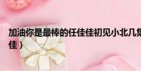 加油你是最棒的任佳佳初見小北幾集(加油你是最棒的任佳佳)