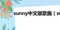sunny中文版歌曲(sunny中文)