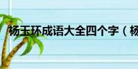 楊玉環成語大全四個字(楊玉環打一成語)