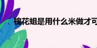 槐花蛆是用什么米做才可以(槐花蛆)