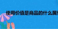 使用價值是商品的什么屬性(使用價值)