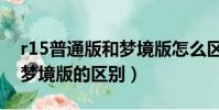 r15普通版和夢境版怎么區分(r15普通版和夢境版的區別)