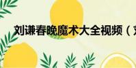 劉謙春晚魔術大全視頻(劉謙春晚魔術)
