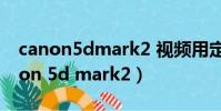 canon5dmark2 視頻用定焦頭好不好(canon 5d mark2)