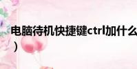 電腦待機快捷鍵ctrl加什么(電腦待機快捷鍵)