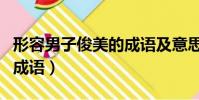 形容男子俊美的成語及意思(形容男子俊美的成語)