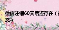 微信注銷60天后還存在(微信注銷60天后狀態)
