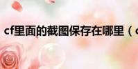 cf里面的截圖保存在哪里(cf截圖保存在哪)