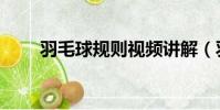 羽毛球規則視頻講解(羽毛球規則)
