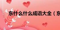 東什么什么成語大全(東什么起成語)