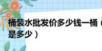 桶裝水批發價多少錢一桶(桶裝水6元批發價是多少)
