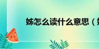 姊怎么讀什么意思(姊怎么讀)
