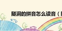 隧洞的拼音怎么讀音(隧洞的拼音)