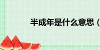 半成年是什么意思(半成年)
