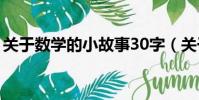 關于數學的小故事30字(關于數學的小故事)