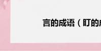 言的成語(盯的成語)