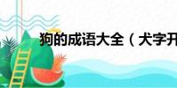 狗的成語大全(犬字開頭的成語)