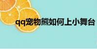 qq寵物熊如何上小舞臺(qq寵物熊)