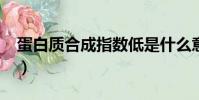 蛋白質合成指數低是什么意思?(蛋白質合成)