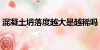 混凝土坍落度越大是越稀嗎(混凝土坍落度)
