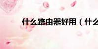 什么路由器好用(什么路由器好)