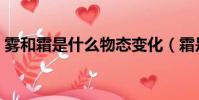 霧和霜是什么物態變化(霜是什么物態變化)