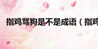 指雞罵狗是不是成語(指雞罵狗是成語嗎)