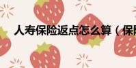 人壽保險返點怎么算(保險返點怎么算)