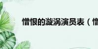 憎恨的漩渦演員表(憎恨的漩渦)
