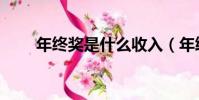 年終獎是什么收入(年終獎是什么)
