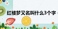 紅樓夢又名叫什么3個字(紅樓夢又名)