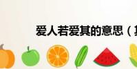 愛人若愛其的意思(其的意思)
