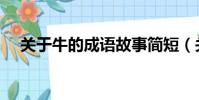 關于牛的成語故事簡短(關于牛的成語)