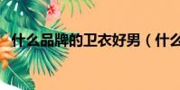 什么品牌的衛衣好男(什么品牌的衛衣好)