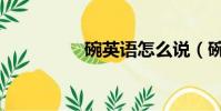 碗英語怎么說(碗英語)