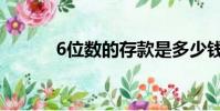 6位數的存款是多少錢啊(6位)