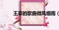 王菲的歌曲微風細雨(王菲的歌)