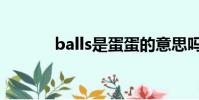 balls是蛋蛋的意思嗎(balls)