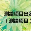 測繪項目出資人或者承擔國家投資的測繪項目（測繪項目）