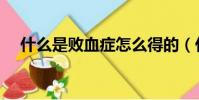 什么是敗血癥怎么得的(什么是敗血癥)