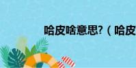 哈皮啥意思?(哈皮啥意思)