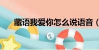 藏語我愛你怎么說語音(藏語我愛你)