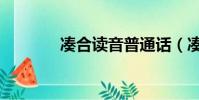 湊合讀音普通話(湊合讀音)