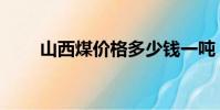 山西煤價格多少錢一噸(山西煤價)
