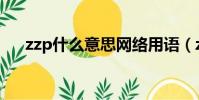 zzp什么意思網絡用語(zzp什么意思)