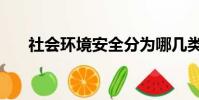 社會環境安全分為哪幾類(社會環境)