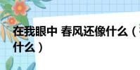 在我眼中 春風還像什么(在我眼中春風還像什么)