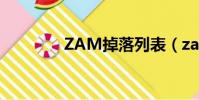ZAM掉落列表(zam掉落)
