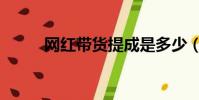 網紅帶貨提成是多少(網紅帶貨)